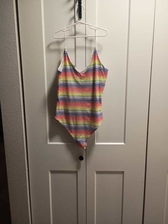 gaze Tops - gaze Rainbow Stripe One-Piece Swimsuit